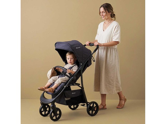 Babygo style 3-in-1 combinatiekinderwagen, zwart - afbeelding 1 van  8