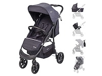 Babygo style 3-in-1 combinatiekinderwagen, zwart - afbeelding 2 van  8
