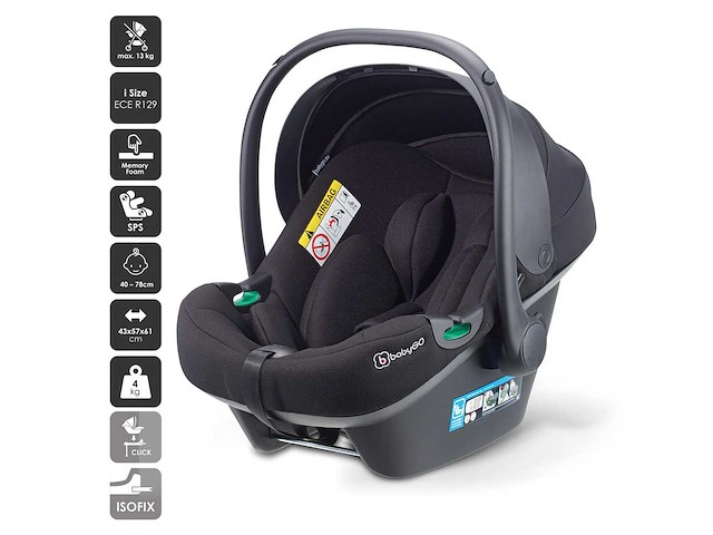 Babygo style 3-in-1 combinatiekinderwagen, zwart - afbeelding 3 van  8
