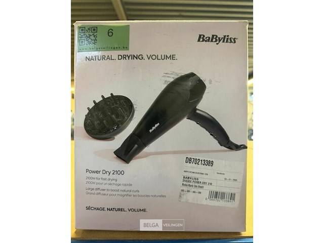 Babyliss haardroger zwart - afbeelding 1 van  3