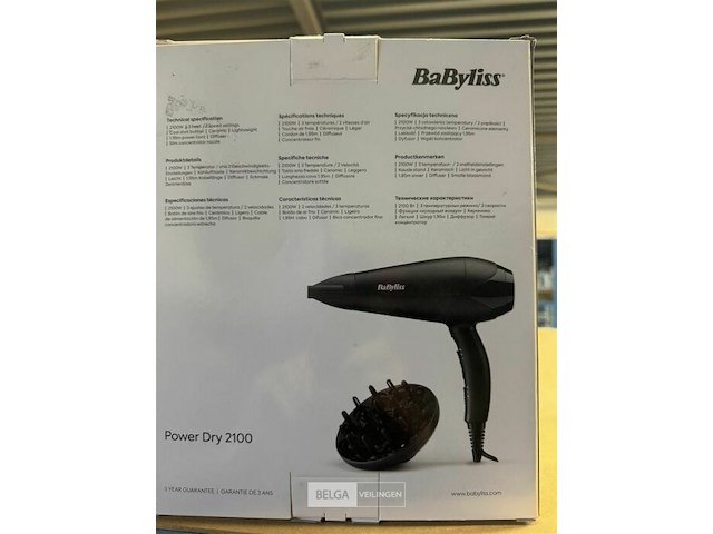 Babyliss haardroger zwart - afbeelding 3 van  3