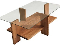 Babylon salontafel | gehard glas | houten - afbeelding 1 van  8