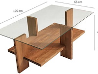 Babylon salontafel | gehard glas | houten - afbeelding 2 van  8