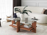 Babylon salontafel | gehard glas | houten - afbeelding 3 van  8