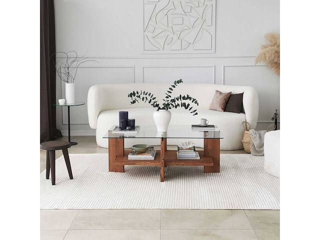 Babylon salontafel | gehard glas | houten - afbeelding 7 van  8