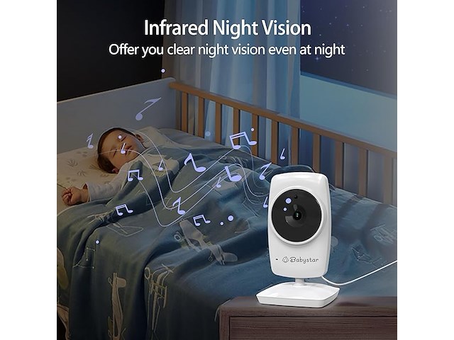 Babystar babyfoon met camera - afbeelding 3 van  6