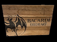 Bacardi - houten reclamebord - 42 x 30 cm.
