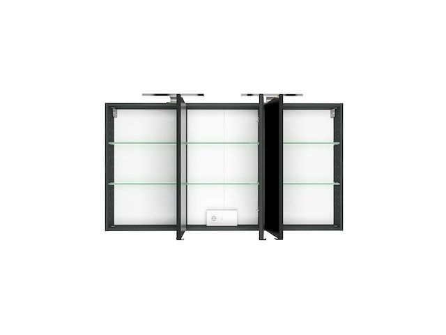 Badkamercombinatie luna 2-delig 120cm - grafiet/eik - afbeelding 4 van  7