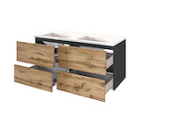 Badkamercombinatie luna 2-delig 120cm - grafiet/eik - afbeelding 5 van  7