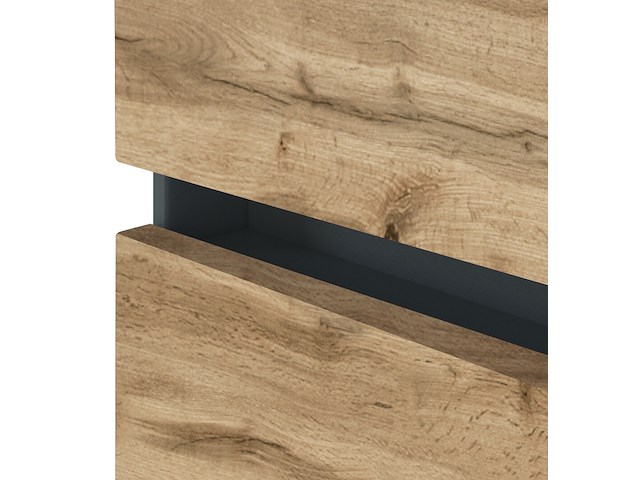 Badkamercombinatie luna 2-delig 120cm - grafiet/eik - afbeelding 6 van  7