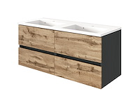 Badkamercombinatie luna 2-delig 120cm - grafiet/eik - afbeelding 7 van  7