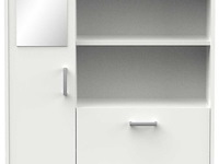 Badkamerkast coralie | 83,4 x 32,8 x 184,9 cm | wit - afbeelding 1 van  7