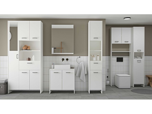 Badkamerkast coralie | 83,4 x 32,8 x 184,9 cm | wit - afbeelding 5 van  7