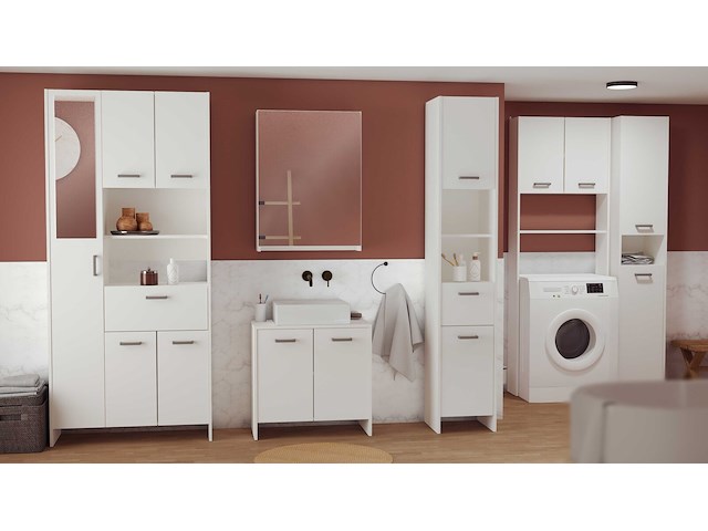 Badkamerkast coralie | 83,4 x 32,8 x 184,9 cm | wit - afbeelding 6 van  7