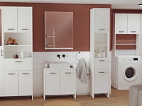 Badkamerkast coralie | 83,4 x 32,8 x 184,9 cm | wit - afbeelding 6 van  7