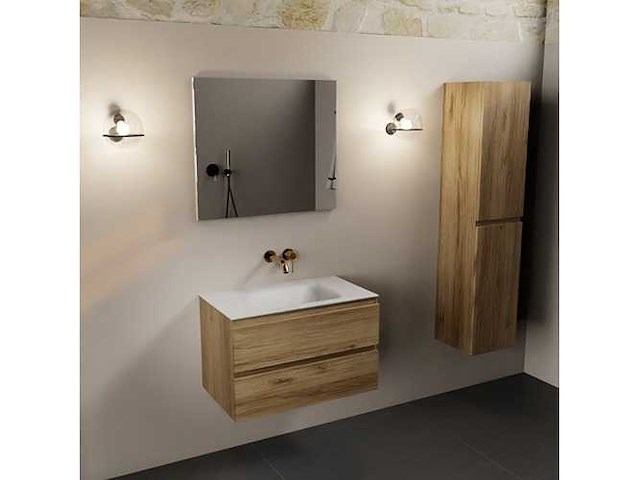 Badkamerkast eikenhoning 80cm - afbeelding 6 van  6