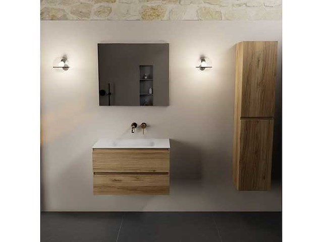 Badkamerkast eikenhoning 80cm - afbeelding 3 van  3