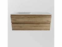Badkamerkast eikenhout honing 120cm links - afbeelding 6 van  6