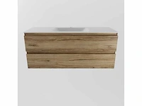 Badkamerkast eikenhout honing 120cm midden - afbeelding 6 van  6