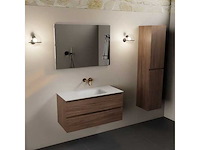 Badkamerkast eikenhout mocha 100cm - afbeelding 4 van  6