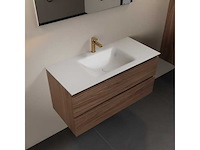 Badkamerkast eikenhout mocha 100cm - afbeelding 1 van  6