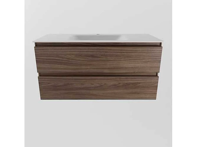 Badkamerkast eikenhout mocha 100cm - afbeelding 5 van  6