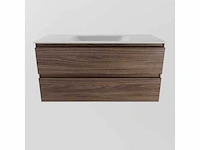 Badkamerkast eikenhout mocha 100cm - afbeelding 5 van  6