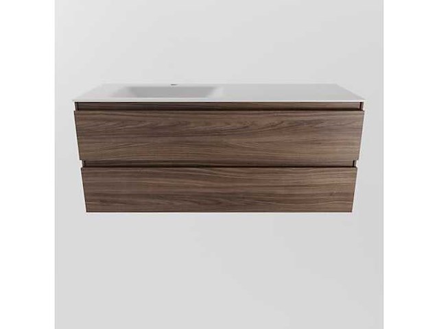 Badkamerkast eikenhout mocha 120cm links - afbeelding 2 van  3