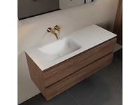 Badkamerkast eikenhout mocha 120cm links - afbeelding 1 van  6