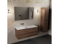 Badkamerkast eikenhout mocha 120cm links - afbeelding 4 van  6