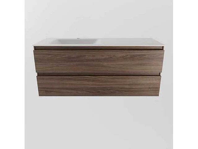 Badkamerkast eikenhout mocha 120cm links - afbeelding 5 van  6