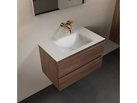 Badkamerkast eikenhout mocha 80cm - afbeelding 1 van  6