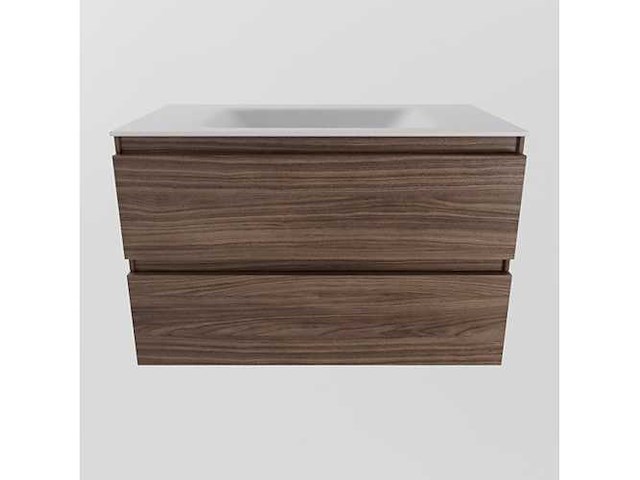 Badkamerkast eikenhout mocha 80cm - afbeelding 5 van  6