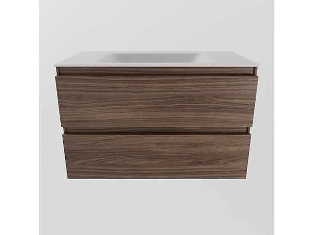 Badkamerkast eikenhout mocha 80cm - afbeelding 5 van  6