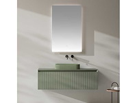 Badkamerkast groen 100cm + led-spiegel - afbeelding 1 van  4
