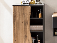 Badkamerkast karan 60cm 1 deur - eik/antraciet - afbeelding 1 van  7