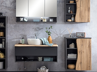 Badkamerkast karan 60cm 1 deur - eik/antraciet - afbeelding 6 van  7