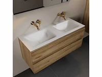 Badkamerkast oak honey 120cm dubbel