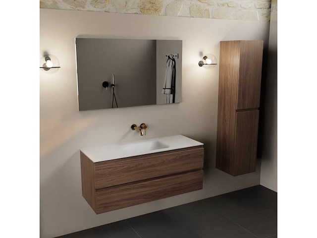 Badkamerkast oak mocha 120cm midden - afbeelding 2 van  3
