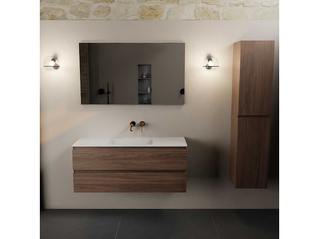 Badkamerkast oak mocha 120cm midden - afbeelding 6 van  6