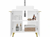 Badkamerkast onder de wastafel, wastafelkast met uitsparing voor de afzuiger 12x20cm - afbeelding 8 van  9