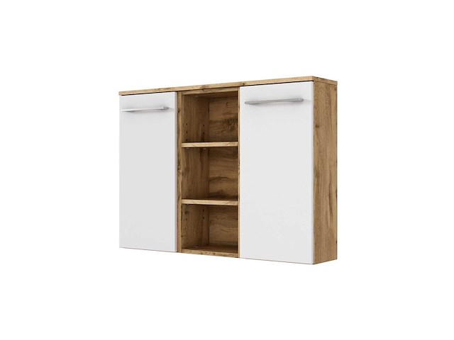 Badkamerkast sefa 90cm 2 deuren - eik/wit - afbeelding 3 van  7