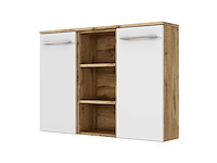 Badkamerkast sefa 90cm 2 deuren - eik/wit - afbeelding 3 van  7