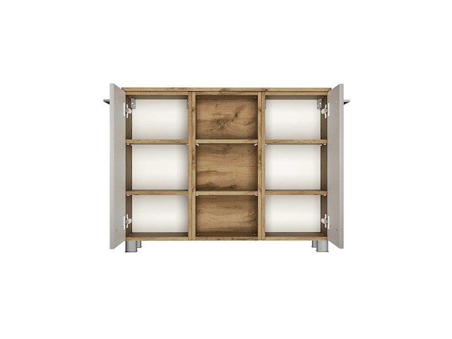 Badkamerkast sefa 90cm 2 deuren - eik/wit - afbeelding 4 van  7