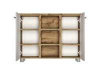 Badkamerkast sefa 90cm 2 deuren - eik/wit - afbeelding 4 van  7