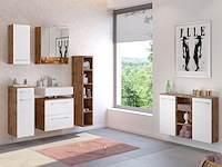 Badkamerkast sefa 90cm 2 deuren - eik/wit - afbeelding 5 van  7