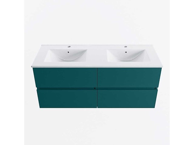 Badkamerkast smaragd 120cm + led-spiegel - afbeelding 2 van  5