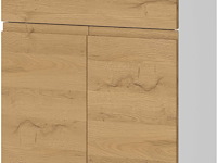 Badkamerkast torres 60cm met 2 deuren & 2 lades - eikdecor/wit - afbeelding 2 van  7