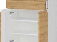 Badkamerkast torres 60cm met 2 deuren & 2 lades - eikdecor/wit - afbeelding 3 van  7