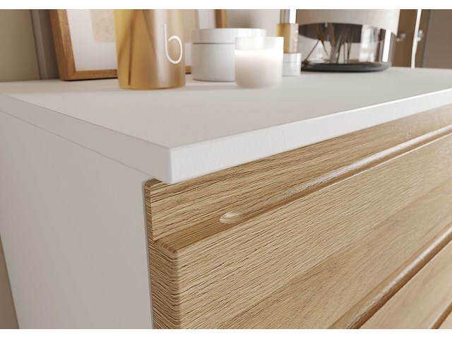 Badkamerkast torres 60cm met 2 deuren & 2 lades - eikdecor/wit - afbeelding 5 van  7